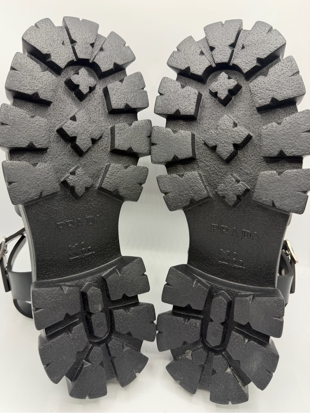 NIB Prada Black Rubber Ultralight Monolith Platform Chunky Strap Sandals EU 41 - Picture 10 of 15